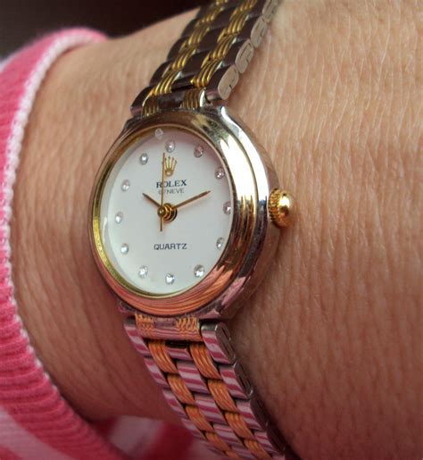 rolex geneve quartz ladies watch.